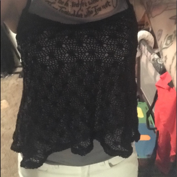 liberty love Tops - Liberty Love Lacey look black crop top tank!